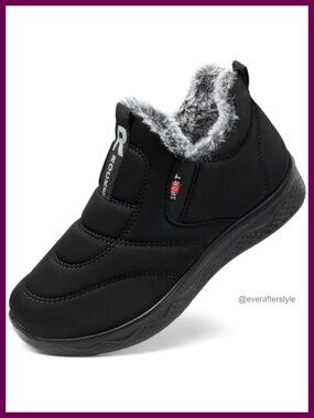 Women's Slip On Insulated Faux Fur Lined Winter Snow Ankle Boots